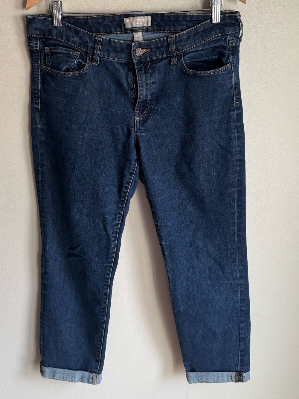 Banana Republic Dark Blue Cropped Capri Slim Jeans Size 31/12